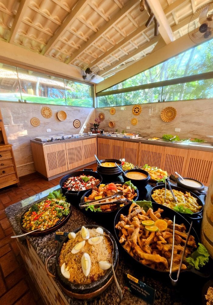 receptivo no parque, fogão a lenha